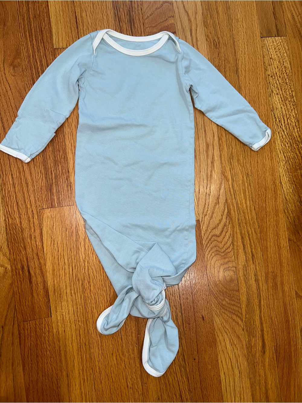 Winter Water Factory Organic Cotton Light Blue Baby Gown